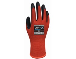 Handschuhe Wonder Grip Opty (OP-220R) Latex rot-schwarz